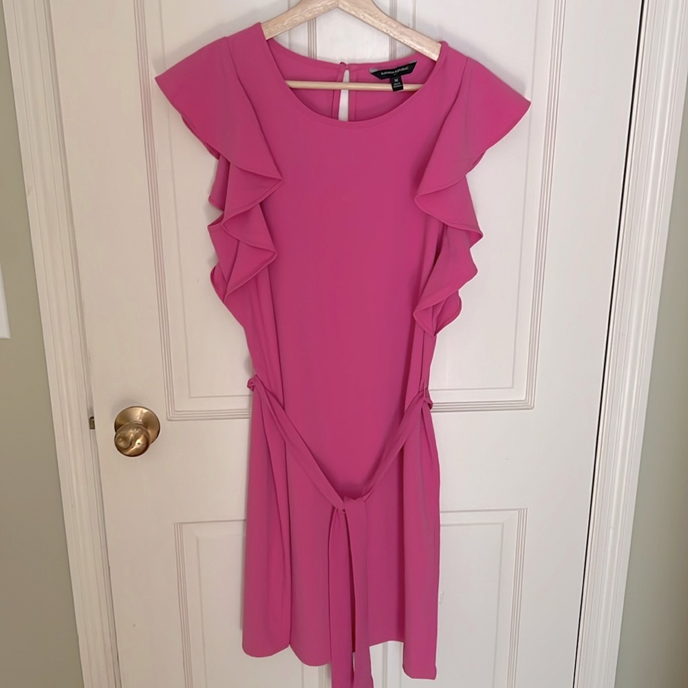 Banana Republic womens flutter sleeve belted dress